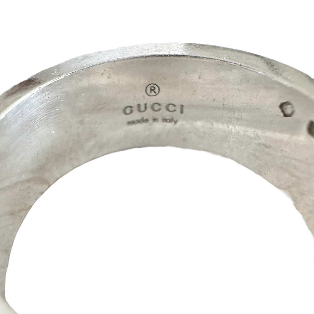Gucci “G” 925 Silver Engraved Retro Vintage Ring Size 7.5 - Picture 2 of 13